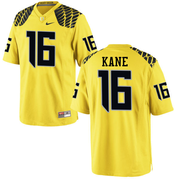 Men #16 Dylan Kane Oregon Ducks College Football Jerseys-Yellow